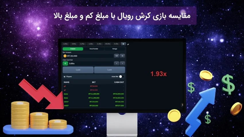بررسی تفاوت های بازی کرش رویال با مبلغ کم و زیاد